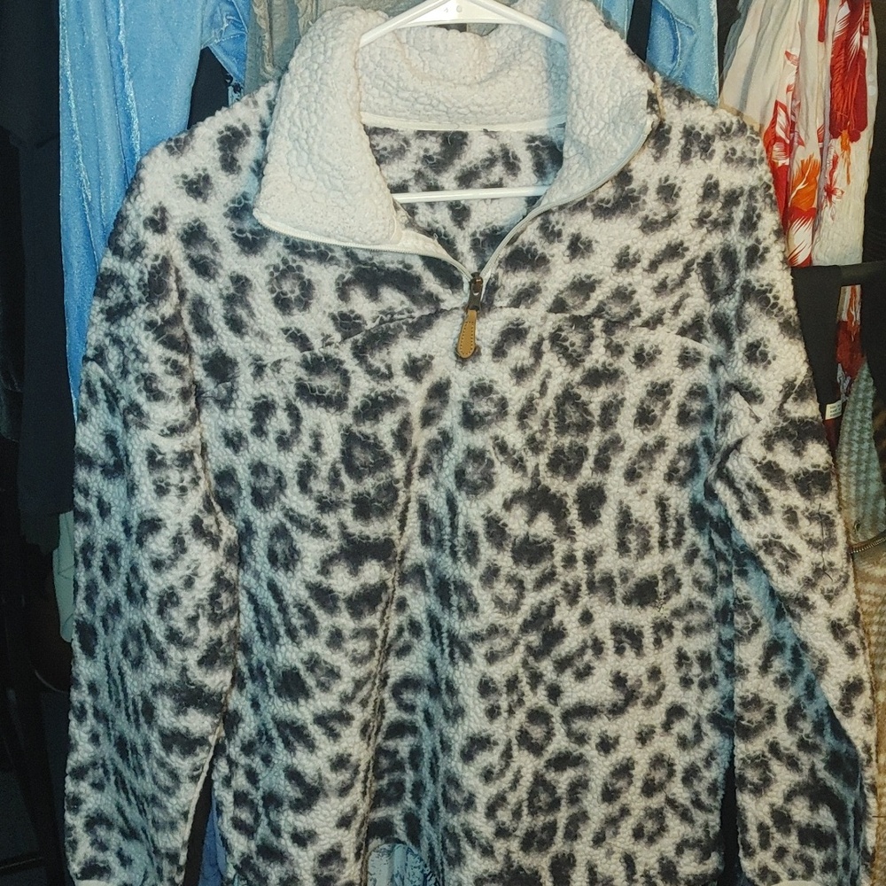 Leopard Print Pullover Sweater
